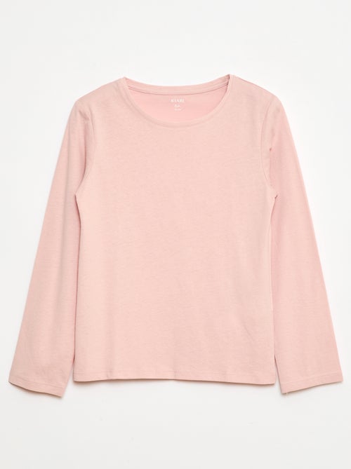 T-shirt tinta unita con spalle arricciate - Kiabi