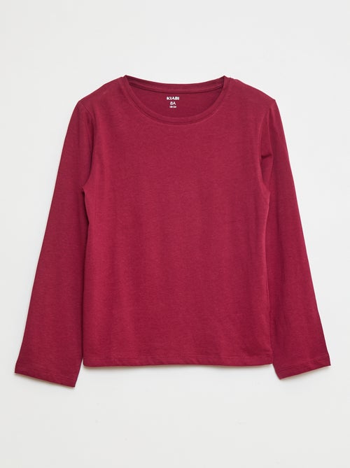 T-shirt tinta unita con spalle arricciate - Kiabi