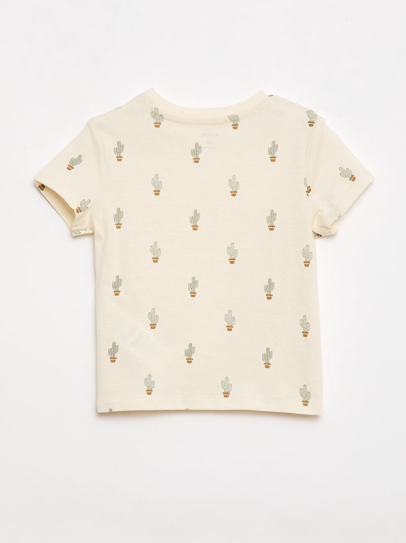 T-shirt tinta unita in jersey di cotone Bianco - Kiabi