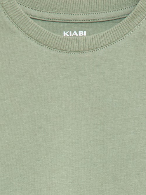 T-shirt tinta unita in jersey di cotone - Kiabi T-shirt tinta unita in jersey di cotone - Kiabi