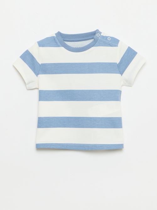 T-shirt tinta unita in jersey di cotone - Kiabi T-shirt tinta unita in jersey di cotone - Kiabi