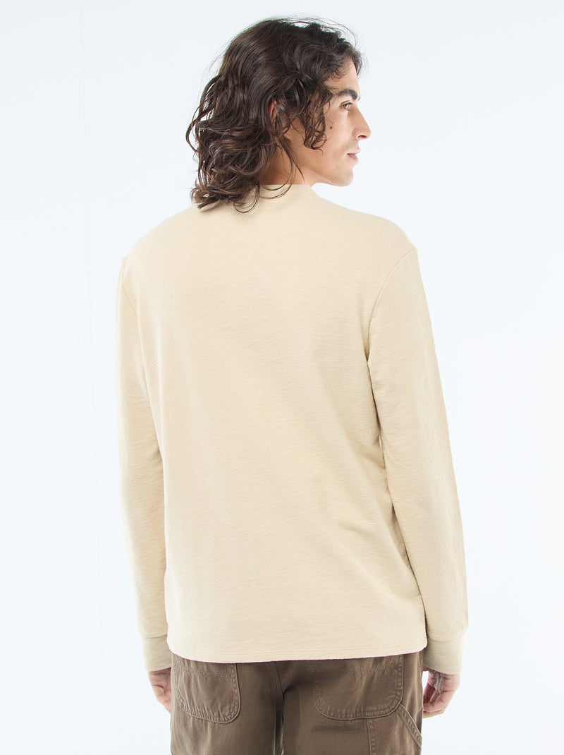 T-shirt tunisino regular fit Beige - Kiabi