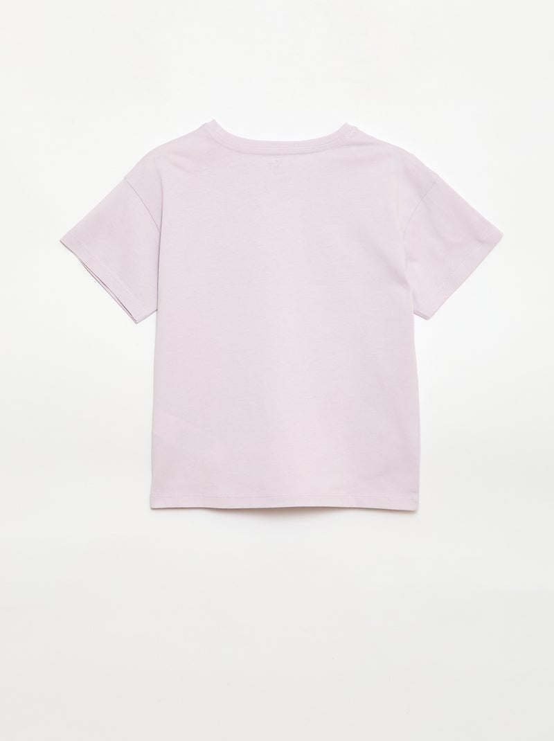 T-shirt uni 'Disney' 'Minnie' en coton Violet - Kiabi