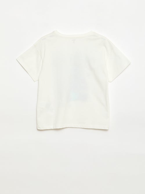 T-shirt uni 'Disney' 'Stitch' en coton - Kiabi