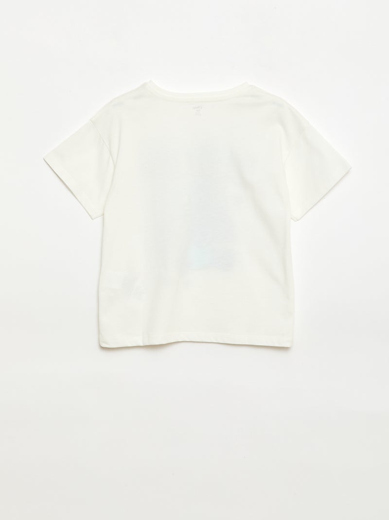T-shirt uni 'Disney' 'Stitch' en coton Blanc - Kiabi