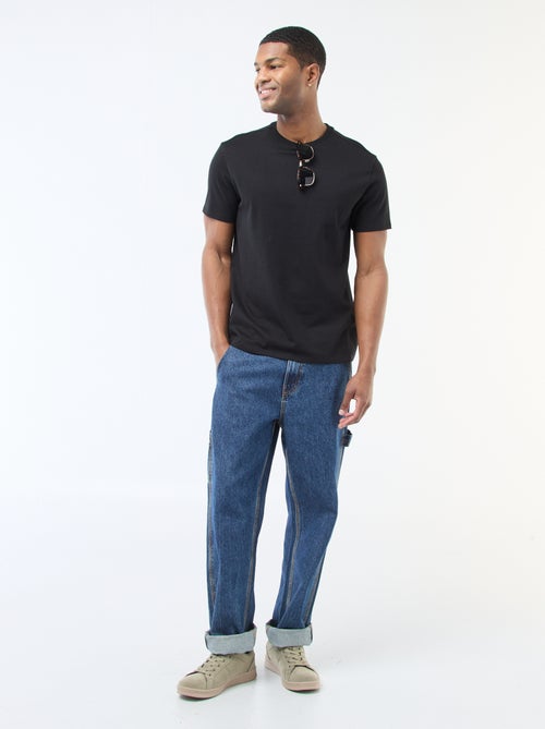 T-shirt uni en coton pour homme à col rond - Kiabi T-shirt uni en coton pour homme à col rond - Kiabi