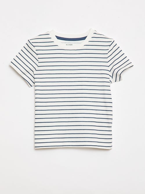 T-shirt uni en jersey coton - Kiabi