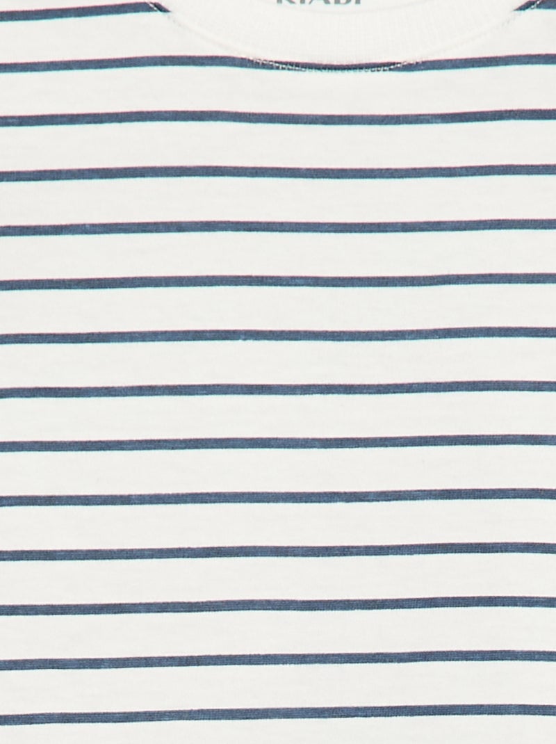 T-shirt uni en jersey coton Blanc - Kiabi