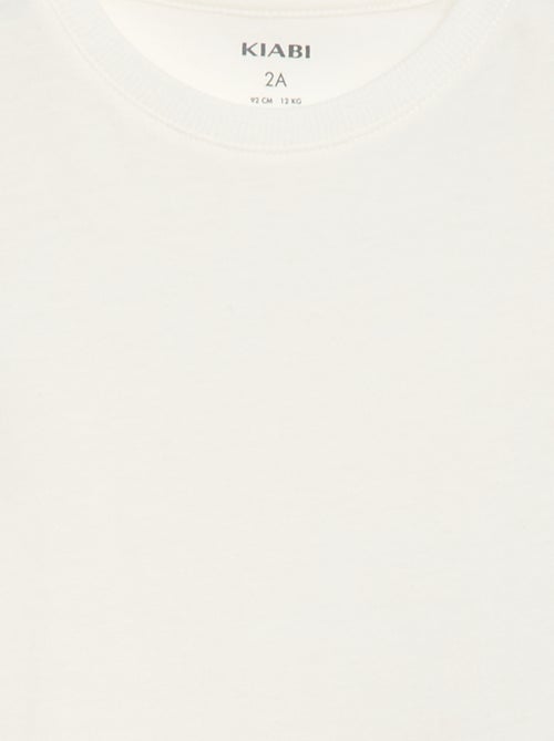 T-shirt uni en jersey coton - Kiabi