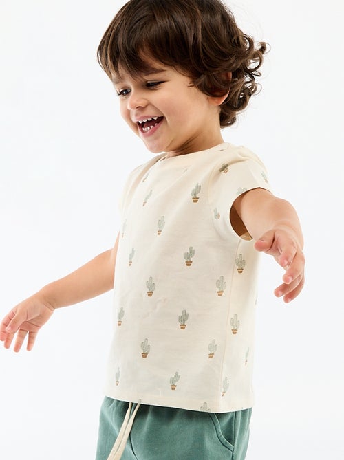 T-shirt uni en jersey coton - Kiabi