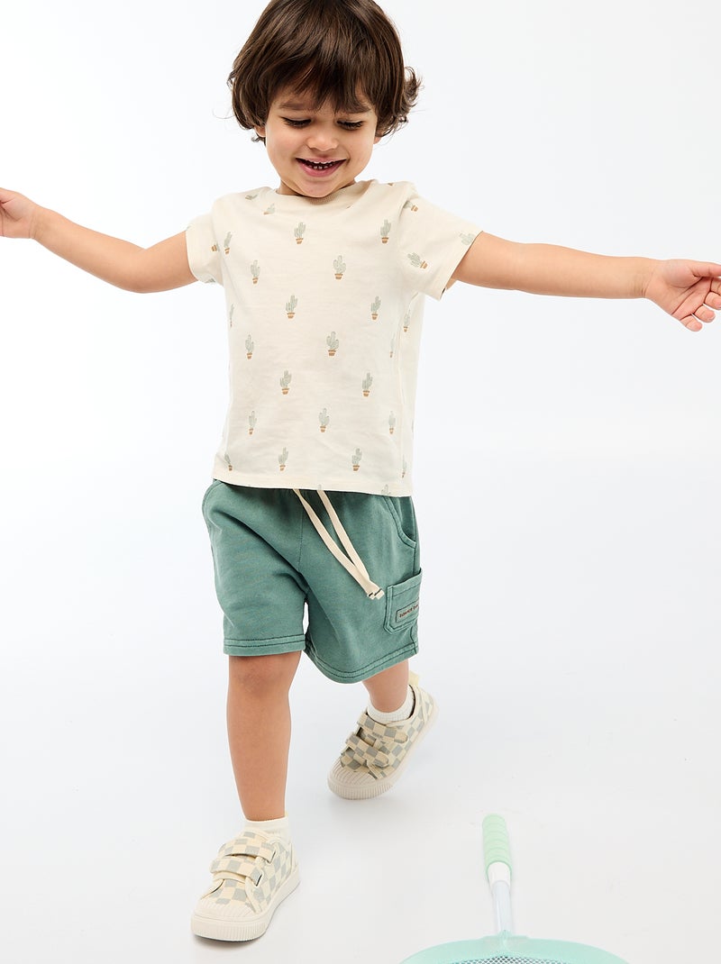 T-shirt uni en jersey coton Blanc - Kiabi