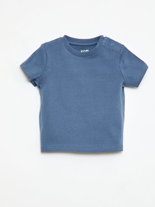 T-shirt uni en jersey coton - Kiabi
