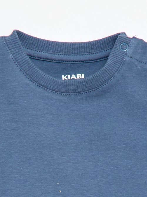 T-shirt uni en jersey coton - Kiabi