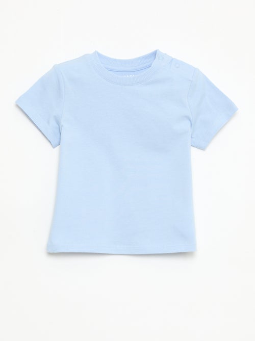 T-shirt uni en jersey coton - Kiabi