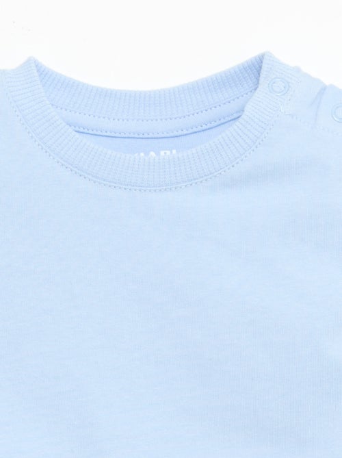 T-shirt uni en jersey coton - Kiabi