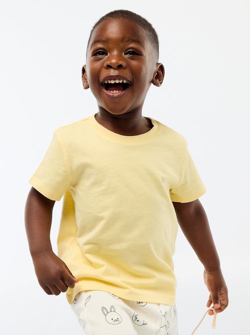 T-shirt uni en jersey coton - Kiabi