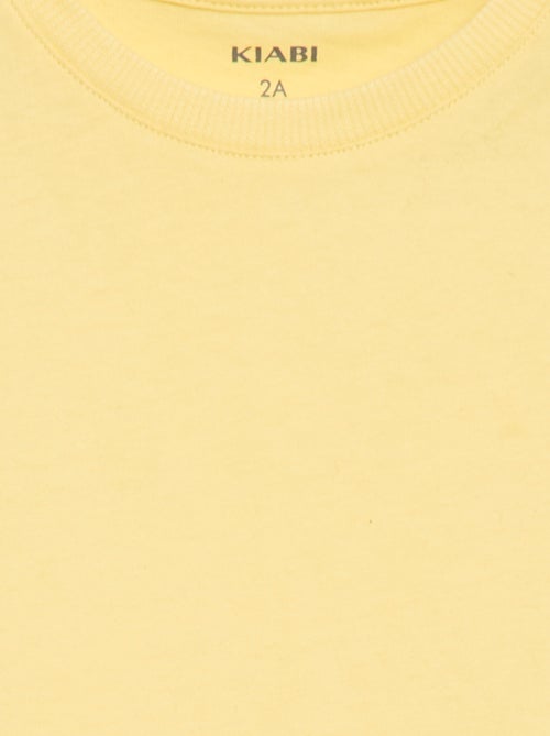 T-shirt uni en jersey coton - Kiabi