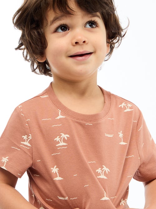 T-shirt uni en jersey coton - Kiabi