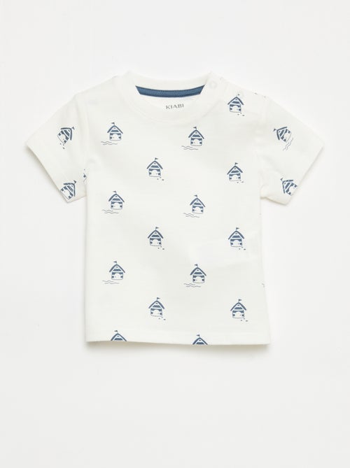 T-shirt uni en jersey coton - Kiabi