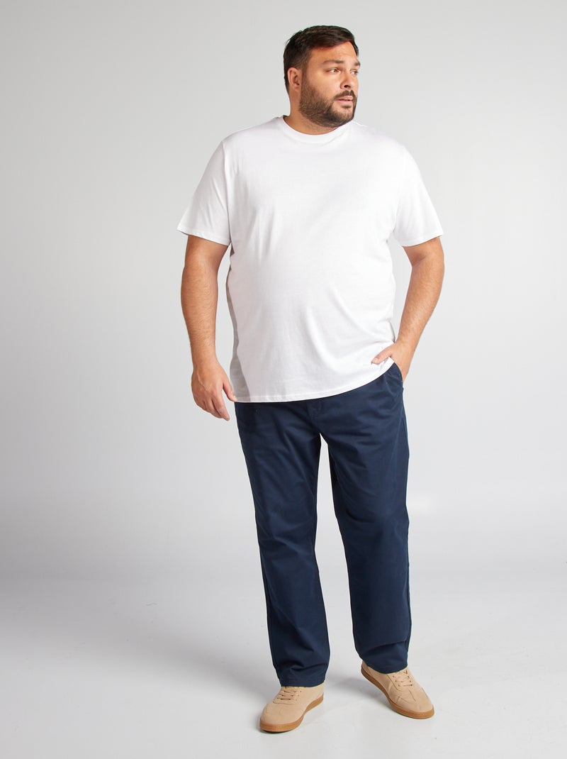 T-shirt uni en maille jersey Blanc - Kiabi