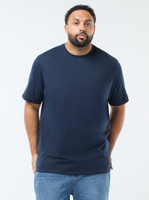 T-shirt uni en maille jersey - Kiabi