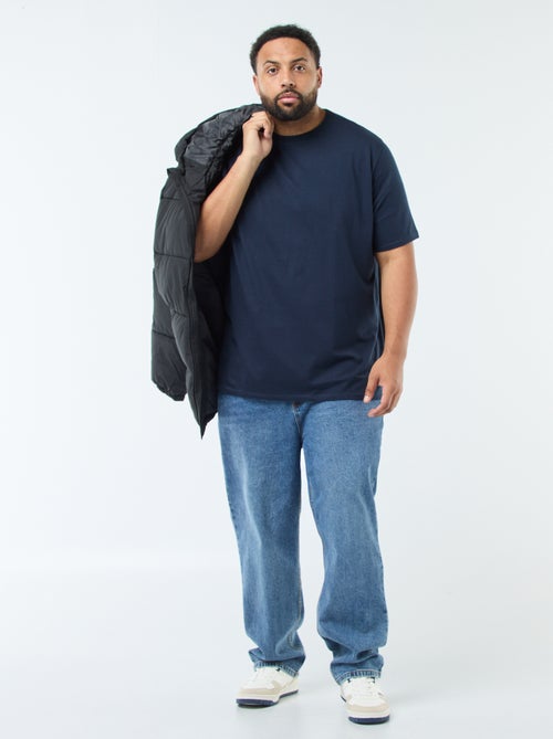 T-shirt uni en maille jersey - Kiabi