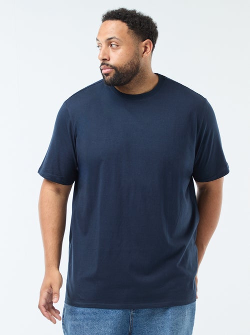 T-shirt uni en maille jersey - Kiabi