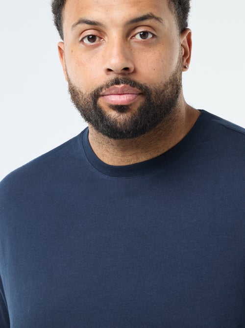 T-shirt uni en maille jersey - Kiabi