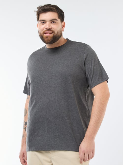 T-shirt uni en maille jersey - Kiabi