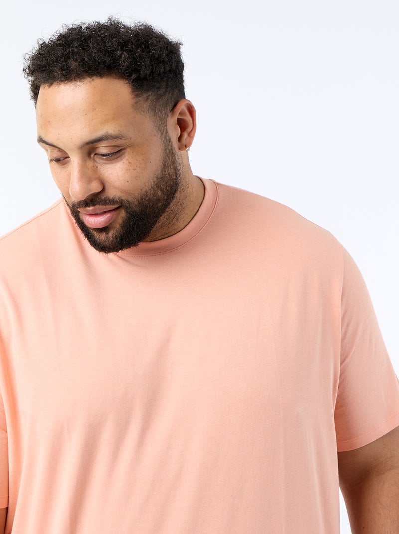 T-shirt uni en maille jersey Orange - Kiabi