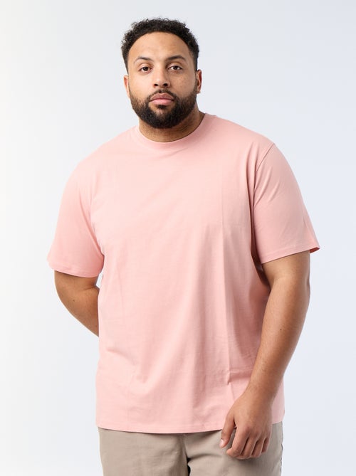 T-shirt uni en maille jersey - Kiabi