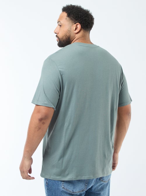 T-shirt uni en maille jersey - Kiabi