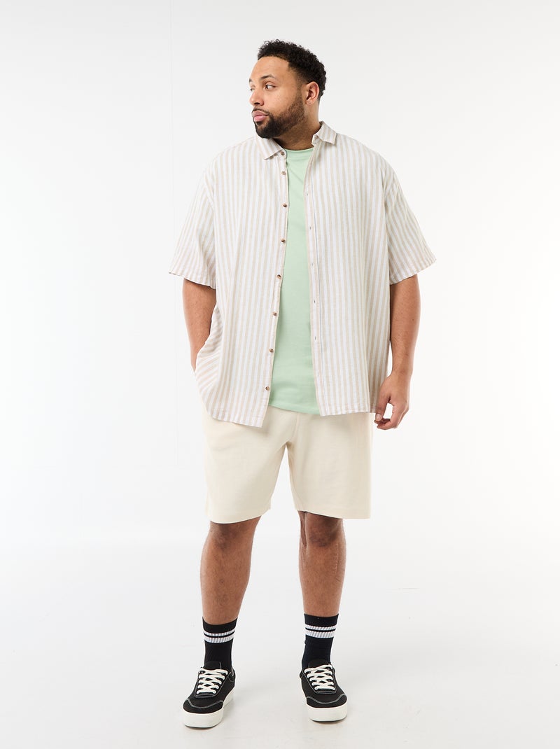 T-shirt uni en maille jersey Vert - Kiabi