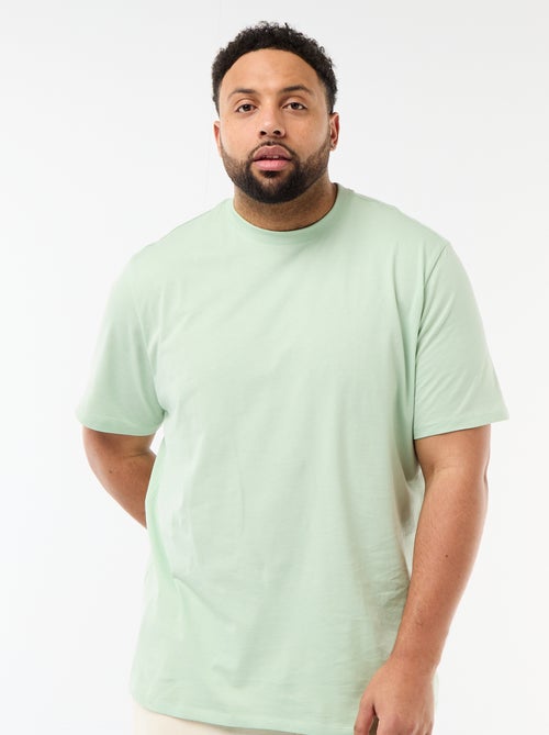 T-shirt uni en maille jersey - Kiabi