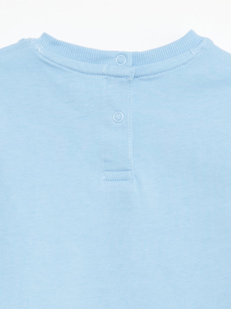 T-shirt uni sans manches Bleu - Kiabi