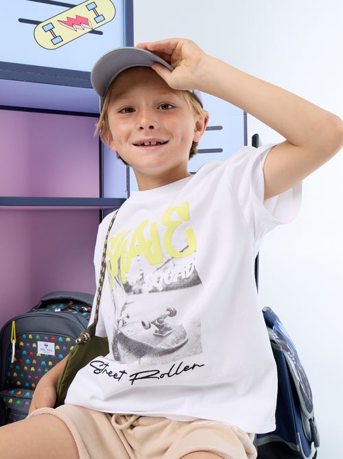 T-shirt vintage con stampa skate a maniche corte - Kiabi
