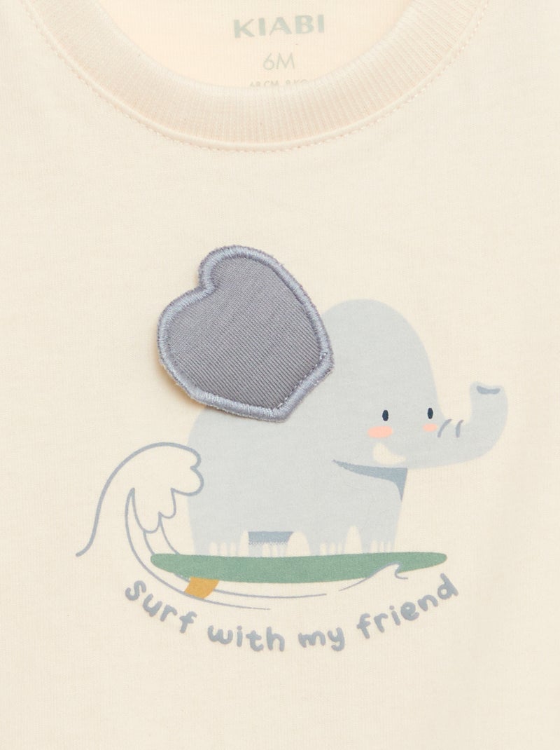T-shirt with animated print White - Kiabi