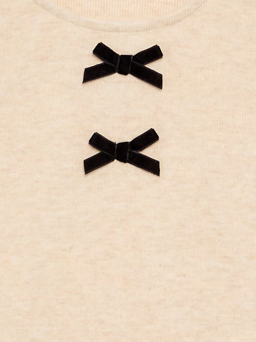 T-shirt with bows and ruffle at the hem - Kiabi