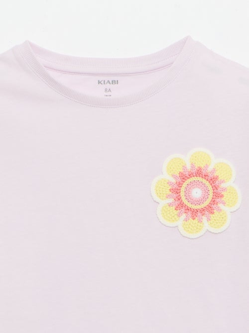 T-shirt with chest embroidery - Kiabi