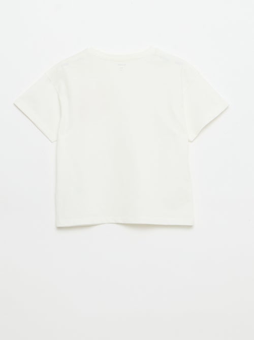 T-shirt with chest embroidery - Kiabi