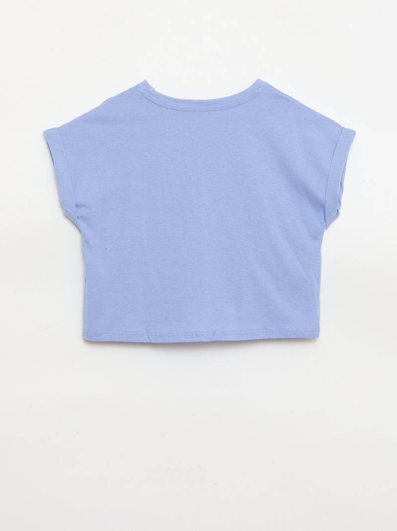 T-shirt with waist tie Blue - Kiabi