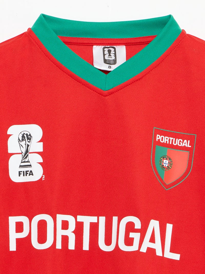T-shirts sous licence officielle de La Coupe du Monde de la FIFA 26™ - Portugal Rouge - Kiabi