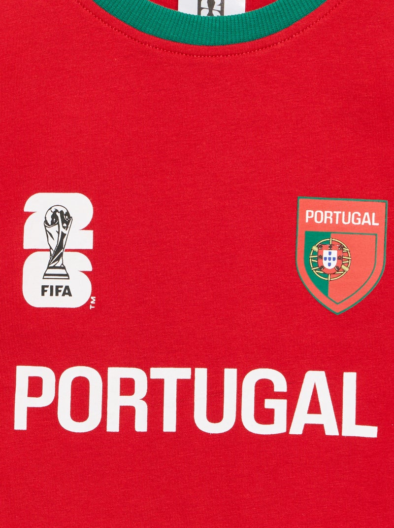 T-shirts sous licence officielle de La Coupe du Monde de la FIFA 26™ - Portugal Rouge - Kiabi