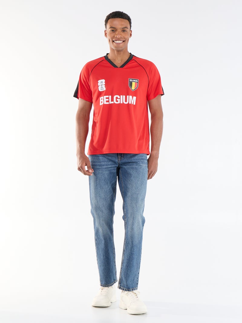 T-shirts sous licence officielle de La Coupe du Monde de la FIFA 26™- Belgique Rouge - Kiabi