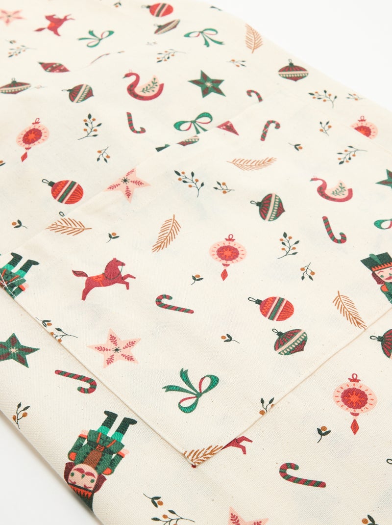 Tablier de cuisine de Noël - KIABI Home Ecru - Kiabi