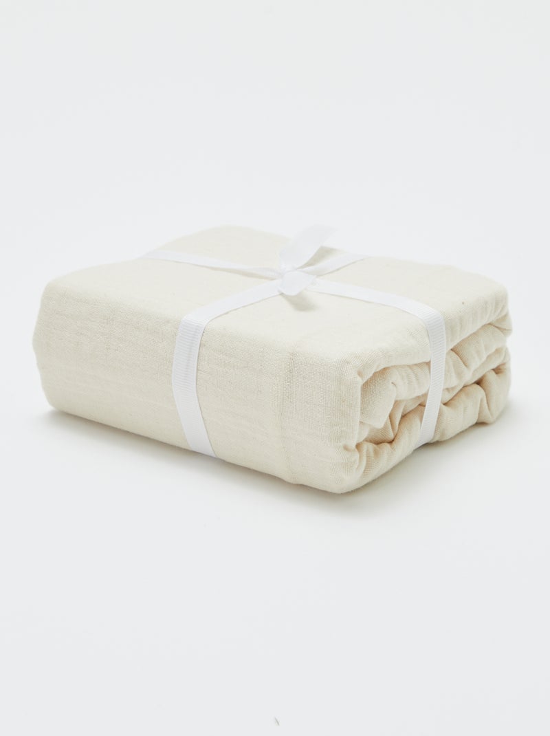 Taie d'oreiller gaze de coton 50 x 70 ou 63 x 63 cm - Kiabi Home Blanc cassé - Kiabi
