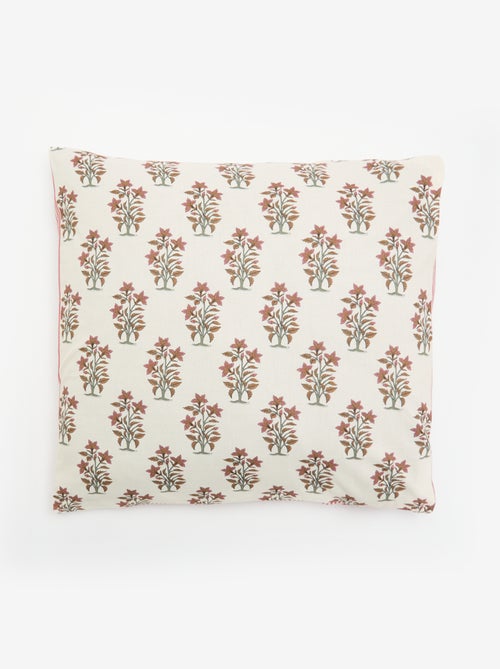 Taie d'oreiller imprimée 63x63 cm en coton - Kiabi