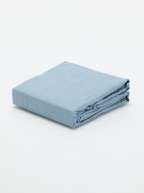 Taie d'oreiller unie - 63 x 63 cm en seersucker - Kiabi