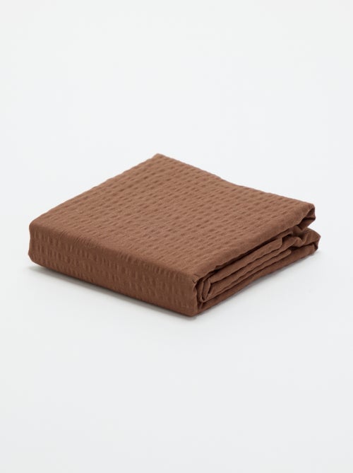 Taie d'oreiller unie - 63 x 63 cm en seersucker - Kiabi