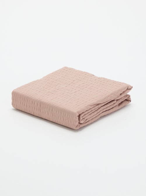 Taie d'oreiller unie - 63 x 63 cm en seersucker - Kiabi